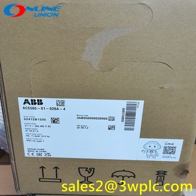 3 ขั้นตอน ABB ACS580-01-026A-4 400V แปรปรวนความถี่ Drive สําหรับอุตสาหกรรมอาหาร