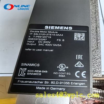 6SL3120-2TE15-0AA4 SIEMENS SINAMICS S120 หน่วยเข้าเครื่องยนต์คู่