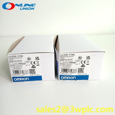 เซ็นเซอร์รับแสงโฟโตอิเล็กทริค OMRON E3S-CT66 พร้อมแอมป์ในตัว สำหรับชิ้นส่วน OMRON แบบ Through Beam 24V DC
