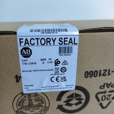 PLC Allen Bradley DC24V Allen Bradley 1766-L32BXB สำหรับควบคุมระบบอัตโนมัติทางอุตสาหกรรม