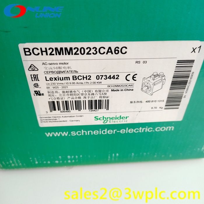 BCH2MM2023CA6C Schneider 2000W Servomotor de alto desempenho com codificador de 20 bits para automação industrial