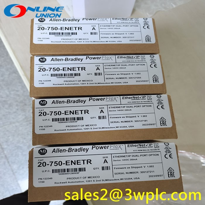 20-750-ENETR โมดูลเสริม EtherNet/IP แบบ Dual-port ของ Allen Bradley