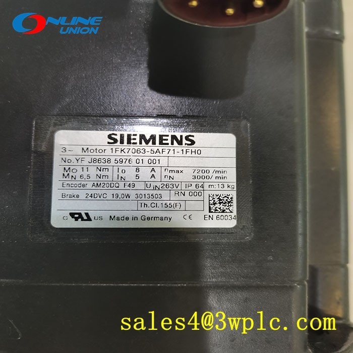 1FK7063-5AF71-1FH0 SIEMENS SIMOTICS S συγχρονισμένος ελεγκτικός κινητήρας
