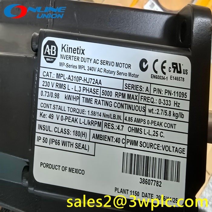 MPL-A310P-HJ72AA Allen Bradley MP-Series MPL มอเตอร์เซอร์โวแบบหมุน 240V AC