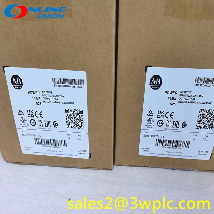 25B-D017N114 Allen Bradley PowerFlex 525 4kW (5Hp) AC Drive