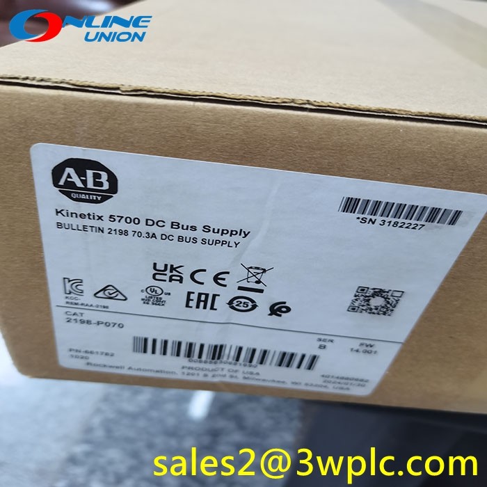 55 มม. 2198-P070 Allen Bradley Kinetix 5700 DC Bus Supply สามเฟส