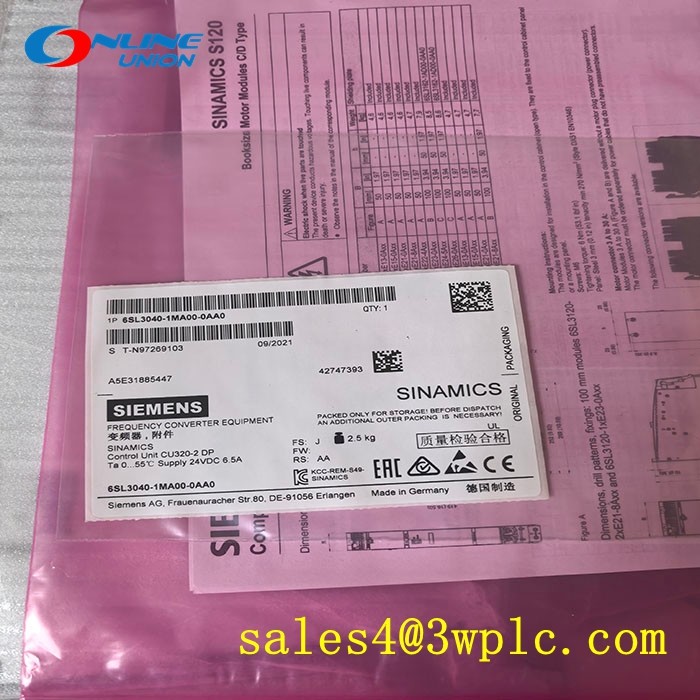 6SL3040-1MA00-0AA0 SIEMENS SINAMICS ชุดควบคุม CU320-2 DP