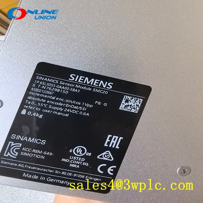 6SL3055-0AA00-5BA3 SIEMENS SINAMICS S120 SENSOR MODULE SMC20 BOARD
