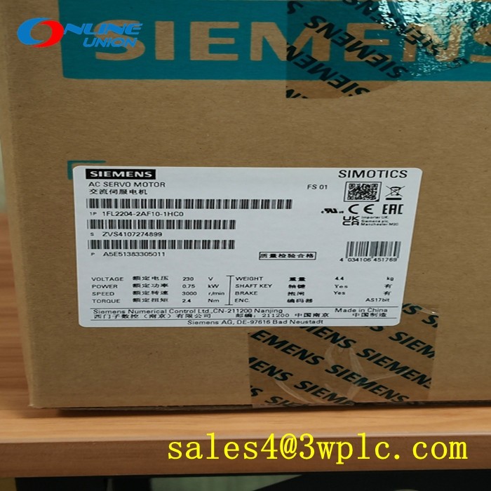 มอเตอร์เซอร์โวแบบซิงโครนัส SIMOTICS S-1FL2 SIEMENS 1FL2204-2AF10-1HC0 ขนาดกะทัดรัด ควบคุมความแม่นยำ