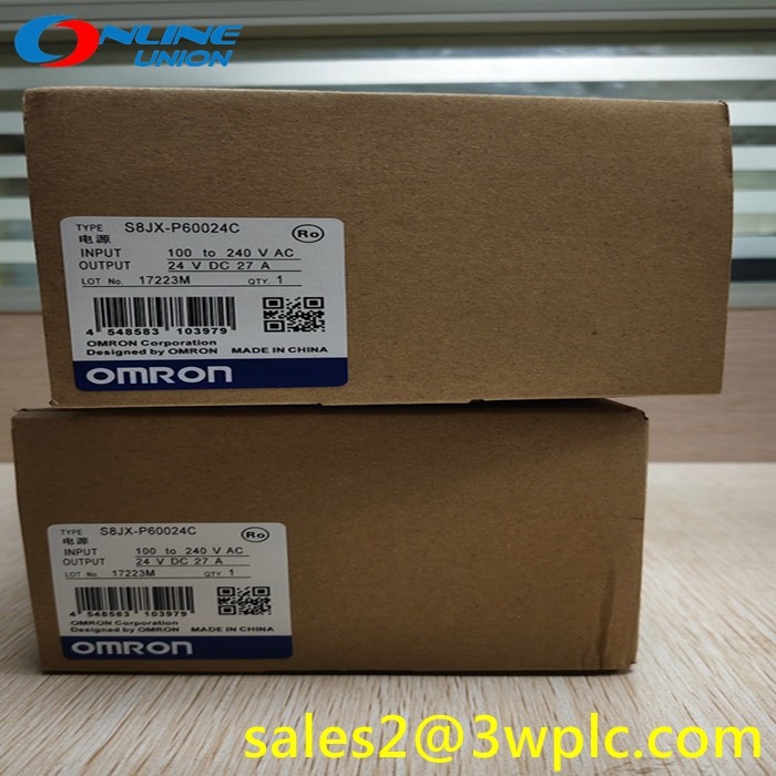 พาวเวอร์ซัพพลายแบบสวิตชิ่ง 600W OMRON S8JX-P60024C S8JX ตัวแปลงไฟ AC DC แบบปิด 1 เอาต์พุต