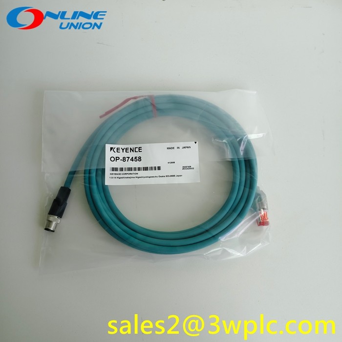 สายอีเธอร์เน็ต M12 4 พิน RJ45 KEYENCE OP-87458 เข้ากันได้กับ NFPA79 แบบตรง 5 เมตร