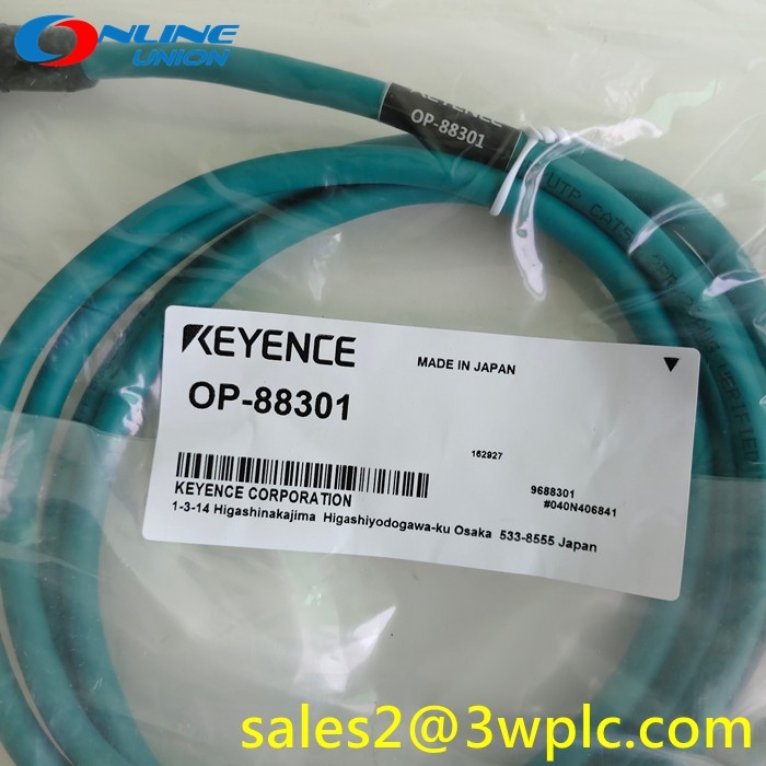 5m KEYENCE OP-88301 เคเบิลอีเทอร์เน็ต M12 4 ปิน RJ45 NFPA79-สอดคล้องตรง
