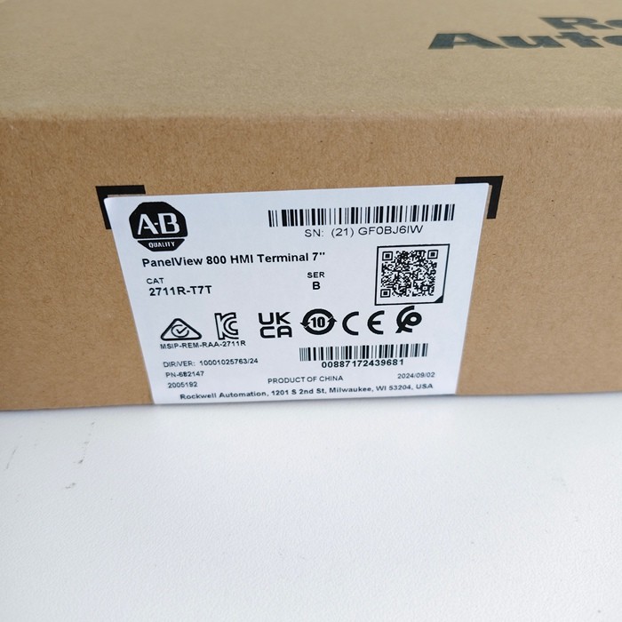 หน้าจอสัมผัส TFT สี Allen Bradley PLC ขนาด 7 นิ้ว Allen Bradley 2711R-T7T