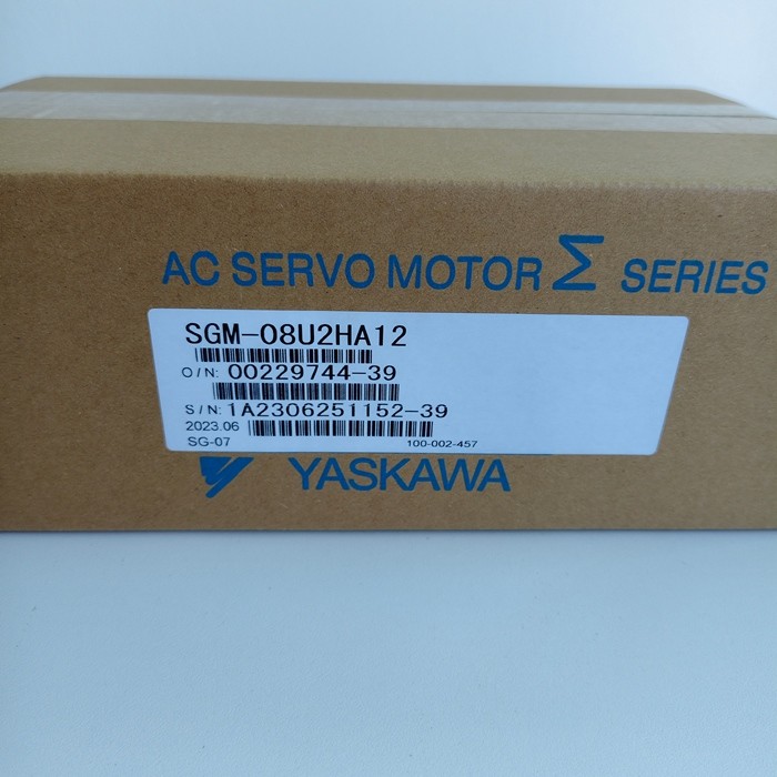 เครื่องยนต์เซอร์โว YASKAWA ชิ้นส่วน YASKAWA SGM-08U2HA12 สําหรับฉากอัตโนมัติอุตสาหกรรม