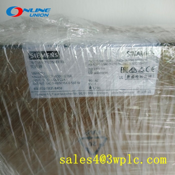 อินพุต SIEMENS 6SL3120-1TE21-8AD0 S120 Safety Integrated Single Motor Module