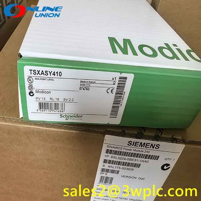 TSXAsY410 Schneider Modicon Premium 4-Channel Isolated Analog Output Module (±10V, 0-20mA, 4-20mA)