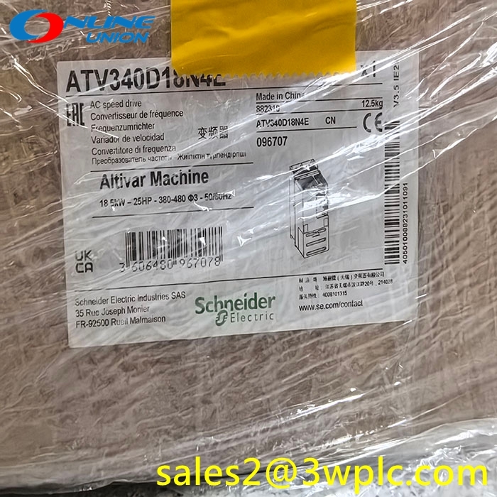 ATV340D18N4C Schneider Altivar 340 18.5kW 400V IP55 Three-Phase Variable Speed Drive for Advanced Industrial Automation
