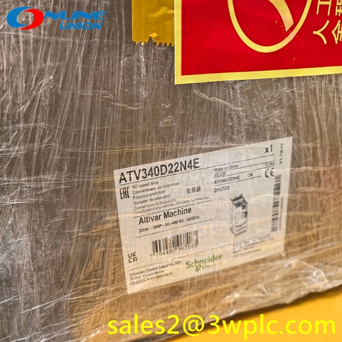 ATV340D22N4E Schneider Altivar 340 22kW 400V IP55 Three-Phase Variable Speed Drive for Heavy-Duty Industrial Applications