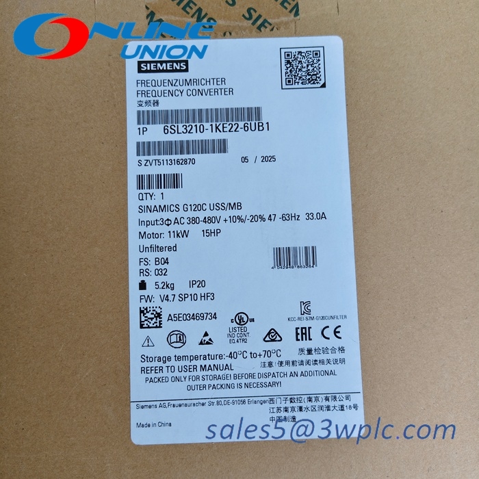 6SL3210-1KE22-6UB1 SIEMENS G120 Inverter Power Module